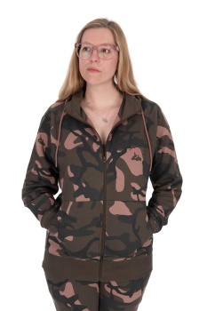 HANORAC FOX WOMENS ZIPPED CAMO HOODIE - SZ M 12-14