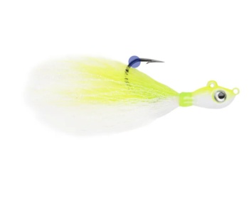 JIG MUSTAD BIG EYE BUCKTAIL, CULOARE WHITE CHARTREUSE 3.5G