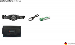 LANTERNA CAP LEDLENSER H8R 600LM+ACUM+USB