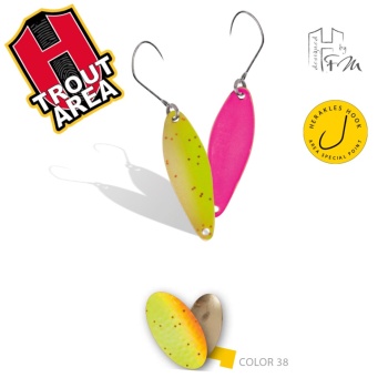 LINGURITA OSCILANTA HERAKLES RACE 1.5gr Culoare 38 Chartreuse Orange/Gold
