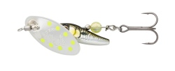 LINGURITA ROTATIVA SAVAGE GEAR SPINNER STICKLEBAIT NR.4 9.1G SINKING GREEN SILVER AYU