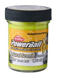 PASTA FLOTANTA BERKLEY POWERBAIT NATURAL GLITTER TROUT DOUGH FRUITS BANANA SUNSHINE YELLOW