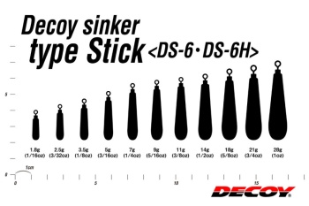 PLUMBI DECOY DS-6 SINKER TYPE STICK 14.0gr - Img 2