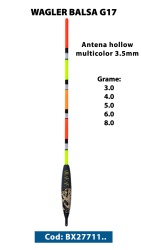 PLUTA WAGLER BALSA BFF G17 3GR HOLLOW MULTICOLOR 3.5MM