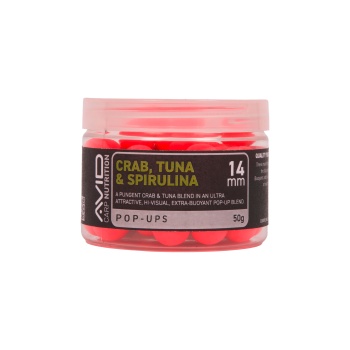 POP-UP AVID CARP CRAB TUNA & SPIRULINA 14MM PINK