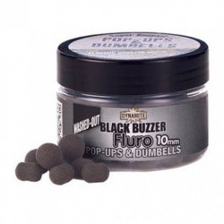 POP-UPS &DUMBELLS DYNAMITE BAITS BLACK BUZZER FLURO 20MM