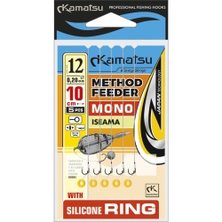 RIG METHOD FEEDER PE INEL SILICON KAMATSU ISEAMA MONOFILAMENT 5BUC 10CM, NR.8, 0.25MM