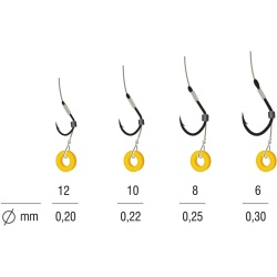 RIG METHOD FEEDER PE INEL SILICON KAMATSU ISEAMA MONOFILAMENT 5BUC 10CM, NR.8, 0.25MM