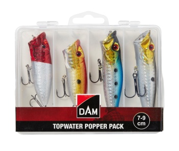 SET 4 VOBLERE DAM TOPWATER POPPER PACK INC. BOX 7-9CM