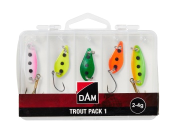 SET 5 LINGURITE OSCILANTE DAM TROUT PACK 1 INC. BOX 5 PCS 2-4G