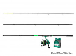 SET LANSETA DELPHIN WASABI FEEDER 360CM/100G + MULINETA DELPHIN ELIXIR 3T