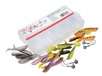 SET SHADURI BERKLEY PULSE SHAD BOX 8CM INCL JIGHEADS 16 / 4PS - Img 4