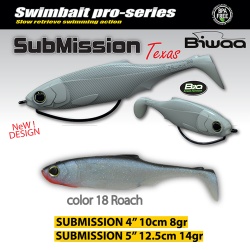 SHAD BIWAA SUBMISSION 4 10CM 18 ROACH 4BUC/PLIC