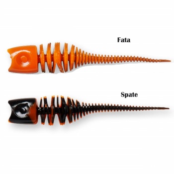 SHAD EFFZETT GARLIC TROUT 6CM UV ORANGE BLACK 10BUC/PAC