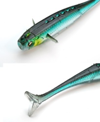 SHAD RAID LITTLE SWEEPER FISH SKIN 3 7.6CM 079 THE BAIT 7BUC/PLIC