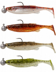 SHAD SAVAGE GEAR FAT MINNOW TAIL RTF 9CM 7G+7.5G 2 0 CLEARWATER 4+4BUC/PL