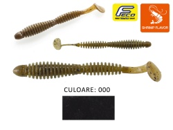 SHAD TIEMCO LOCOISM FLEXY SHAD 3.5 8.9CM CULOARE 000 SOLID BLACK 7BUC/PLIC