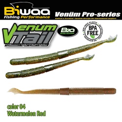 SHAD VENUM TAIL 4 10CM 04 WATERMELON RED 10BUC/PLIC