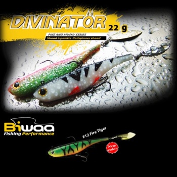 SPINNERTAIL BIWAA DIVINATOR MEDIUM 18CM 35GR 12 FIRE TIGER