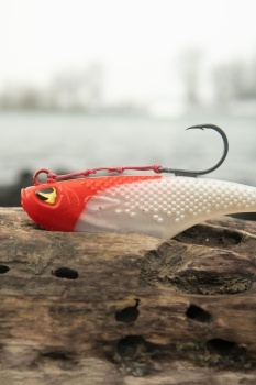 SPINNERTAIL BLACK CAT MAD FLASH SPIN TAIL 14CM RED HEAD - Img 6