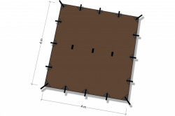 TENDA 4 X 4M PRELATA COYOTE BROWN DDHAMMOCKS