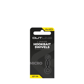 VARTEJ AVID CARP OUTLINE MICRO HOOKBAIT SWIVEL 20BUC/PLIC - Img 1