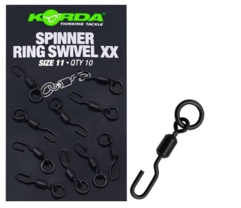 Vartej cu Agrafa Rapida si Anou Korda Spinner Ring Swivel XX, Nr.11, 10buc/plic - Img 2