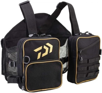 VESTA PESCUIT DAIWA GILET WADING BLACK-GOLD 46X38CM