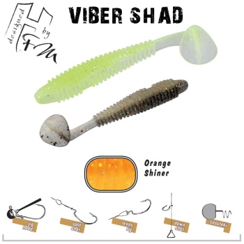 VIBER SHAD HERAKLES 3.8 9.7cm ORANGE SHINER