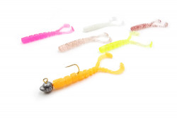 VIERME MUSTAD AJI MICRO CHIKI 4.3CM CLEAR RAINBOW GLITTER 12BUC / PL
