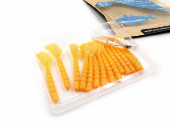 VIERME MUSTAD AJI MICRO HILA 4.3CM ORANGE GLOW GLITTER 12BUC / PL - Img 3