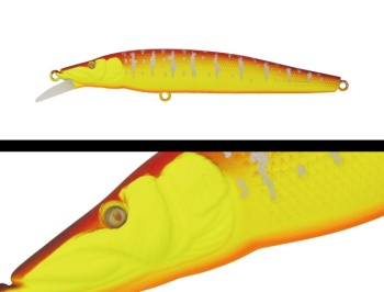 VOBLER ADUSTA JERK SPIKER 130SP 13CM 21GR 008 RED HOT TIGER