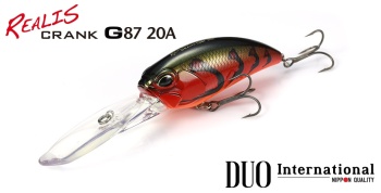 VOBLER DUO REALIS CRANK G87 20A G-FIX 8.7CM 35.5GR CCC3069 RED TIGER - Img 2