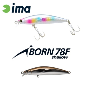 VOBLER IMA IBORN 78F SHALLOW 78MM 8.5GR 008 HAKU