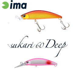 VOBLER IMA SUKARI 60 DEEP 60MM 8GR 013 RED SPOT PINK