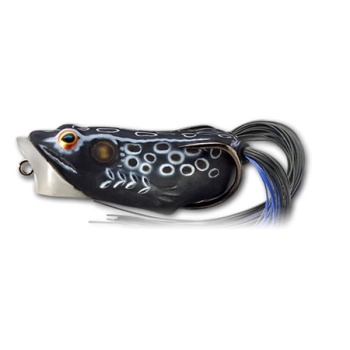 VOBLER LIVE TARGET HOLLOW BODY FROG POPPER 5,5CM/11G BLACK/BLACK