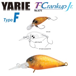 VOBLER YARIE JESPA 675 T-CRANKUP JR TYPE F 2.8MM 1.8GR CULOARE C19 YM BROWN