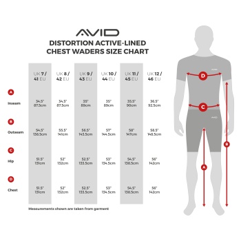WADERS AVID CARP DISTORTION ACTIVE-LINED WADERS - SIZE 12 EU 46 - Img 11