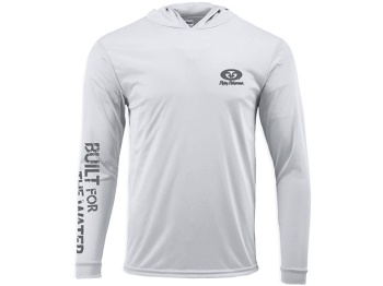 BLUZA FLYING FISHERMAN BUILT FOR WATER PERFORMANCE HOODIE TEE SILVER M