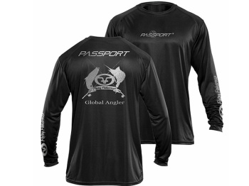 BLUZA FLYING FISHERMAN PASSPORT PERFORMANCE BLACK LONG SLEEVE