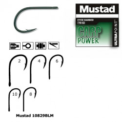 CARLIG MUSTAD CARP POWER BLM PENTRU CRAP NR 6 10829BL6 - 10BUC/PL