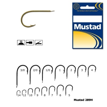 CARLIG MUSTAD CLASSIC MATCH AURIU,REVERS,CIOC PAPAGAL NR 4 289H.4 - 10BUC/PL