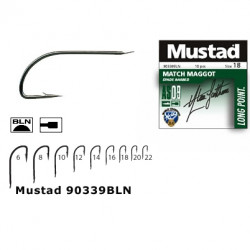 CARLIG MUSTAD MATCH MAGGOT PENTRU MOMEALA VIE NR 14 90339BLN.14 - 10BUC/PL