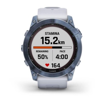 CEAS GARMIN FENIX 7X SAPPHIRE SOLAR MINERAL BLUE TI / WHITESTONE 51MM - Img 6