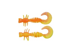 CREATURA BERKLEY POWERBAIT POWER CURLY 40MM FLUO ORANGE / SUNSHINE YELLOW