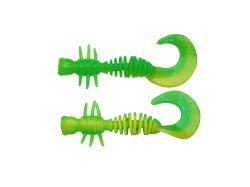 CREATURA BERKLEY POWERBAIT POWER CURLY 55MM SPRING GREEN / SUNSHINE YELLOW