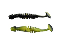 CREATURA BERKLEY POWERBAIT POWER LEECH 60MM BLACK / SUNSHINE YELLOW
