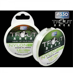 FIR ASSO TROUT AREA NYLON SOFT 100M 0.128MM GREEN