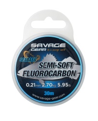 FIR FLUOROCARBON SAVAGE GEAR SEMI SOFT SEABASS 025MM/3,66KG/30M