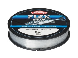 FIR MONOFILAMENT BERKLEY FLEX BOAT 250M/275YD, 0,40MM, 11,2KG/25LB CLEAR